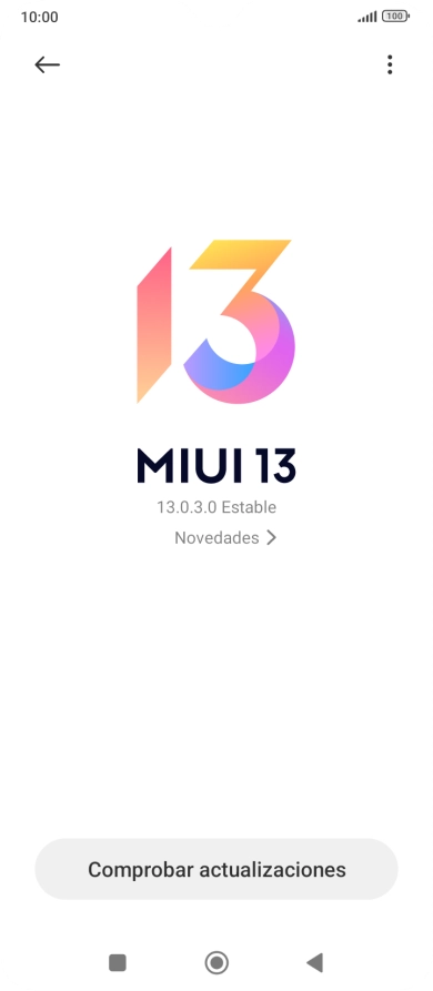 Pulsa Comprobar actualizaciones. Si hay una versión de software nueva disponible, aparecerá ahora en la pantalla. Sigue las indicaciones de la pantalla para actualizar el software del teléfono.