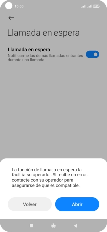 Si activas la función, pulsa Abrir.