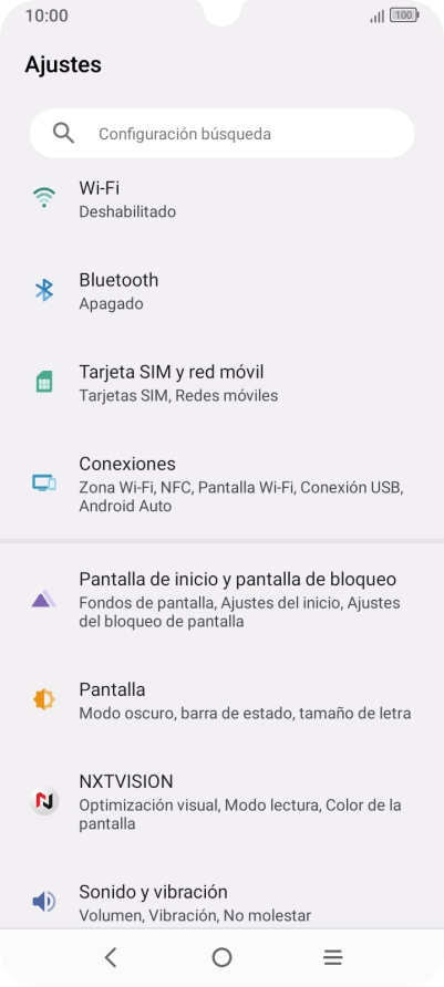 Pulsa Tarjeta SIM y red móvil.