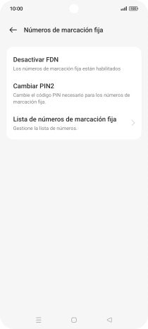 Pulsa Desactivar FDN.