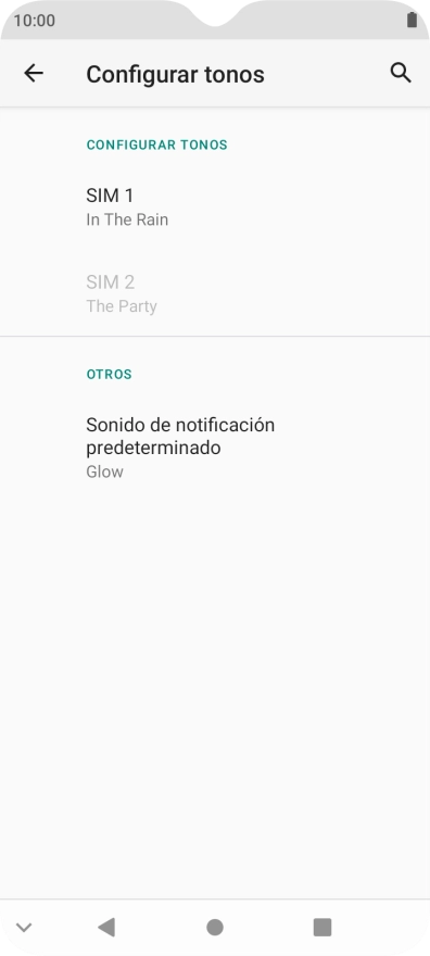 Pulsa el nombre de la tarjeta SIM.