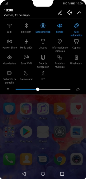 Pulsa el icono de modo de sonido las veces que sean necesarias para activar o desactivar el modo silencioso.
