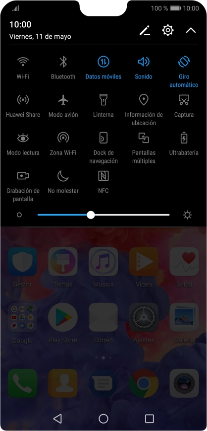 Pulsa el icono de modo de sonido las veces que sean necesarias para activar o desactivar el modo silencioso.