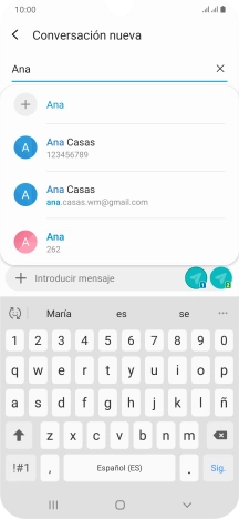 Pulsa el contacto deseado. Pulsa el contacto deseado.
