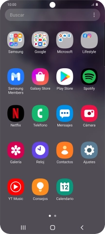 Pulsa Galería y desplázate a la carpeta deseada.