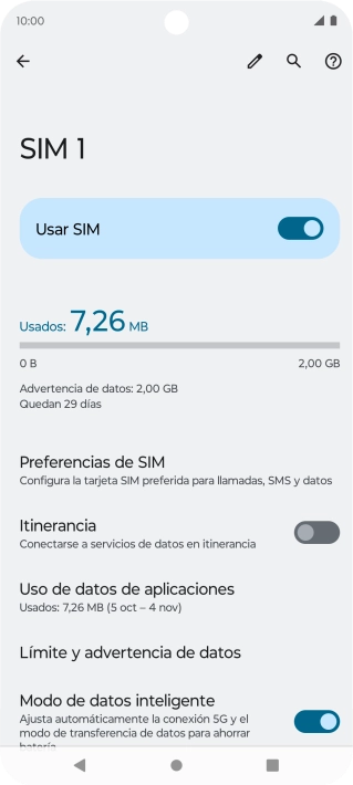 Pulsa el indicador junto a 