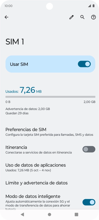 Pulsa el indicador junto a 
