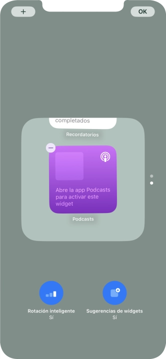 Pulsa Rotación inteligente para activar o desactivar la función.
