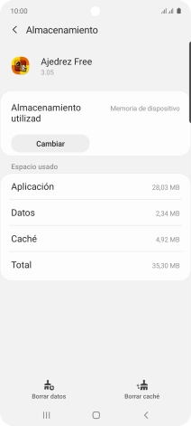 Pulsa Borrar caché.