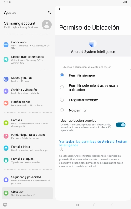 Pulsa el ajuste deseado.