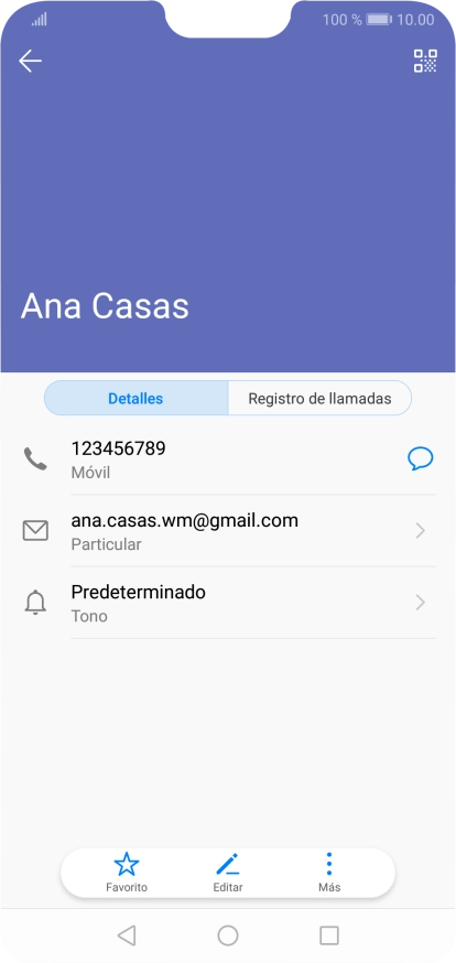 Pulsa el número de teléfono.