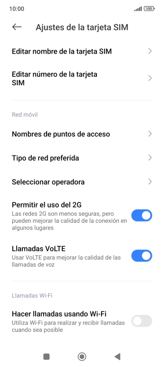 Pulsa Nombres de puntos de acceso.