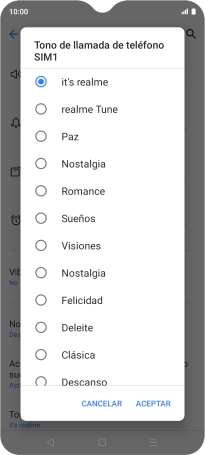 Pulsa los timbres de llamada deseados para escucharlos.