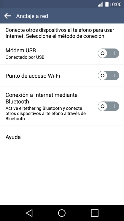 Pulsa Punto de acceso Wi-Fi.