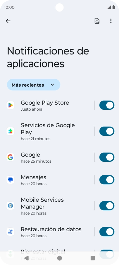 Pulsa la lista desplegable.