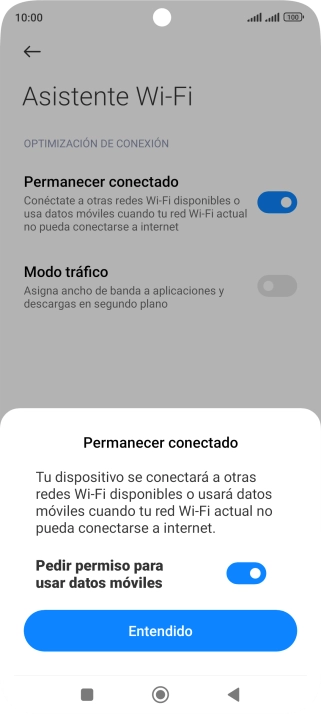 Si activas la función, pulsa Entendido. Si activas la función, pulsa Entendido.
