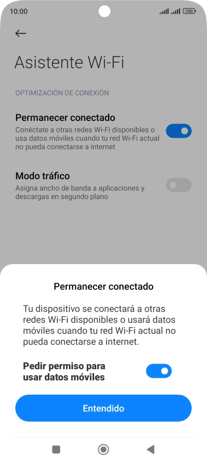 Si activas la función, pulsa Entendido. Si activas la función, pulsa Entendido.