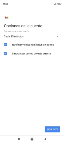 Si aparece en la pantalla esta imagen, tu cuenta de correo electrónico ha sido reconocida y configurada automáticamente. Sigue las indicaciones de la pantalla para introducir más información y terminar la configuración.