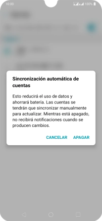 Si desactivas la función, pulsa APAGAR.