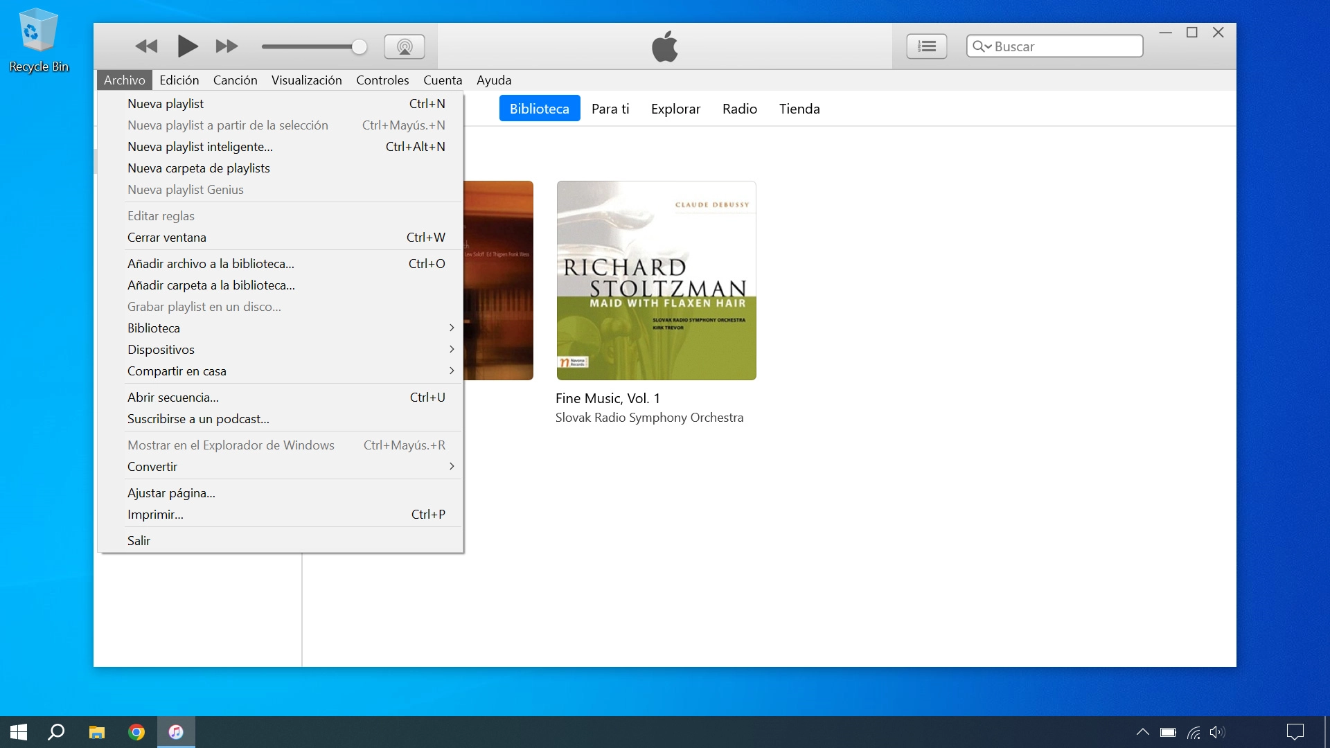 Haz clic en Añadir archivo a la biblioteca... para añadir los archivos de uno en uno.