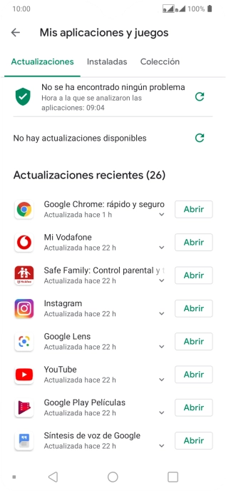 Pulsa Instaladas.