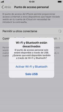 Si el wifi está desactivado, pulsa Activar Wi-Fi y Bluetooth.