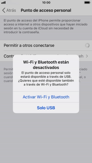 Si el wifi está desactivado, pulsa Activar Wi-Fi y Bluetooth.