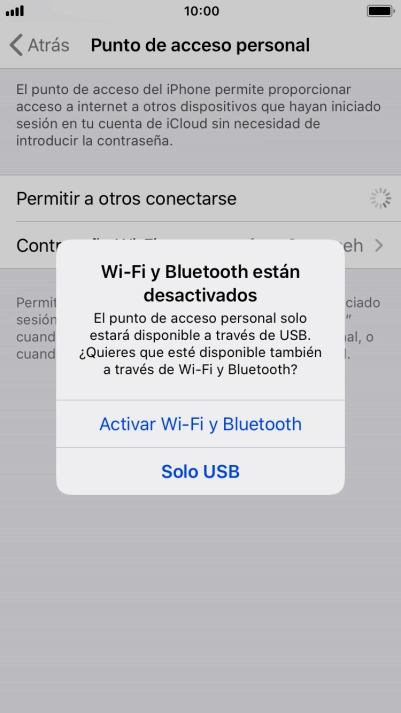 Si el wifi está desactivado, pulsa Activar Wi-Fi y Bluetooth.