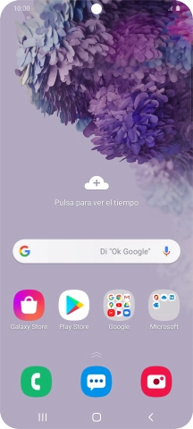 Desliza dos dedos hacia abajo desde la parte superior de la pantalla.