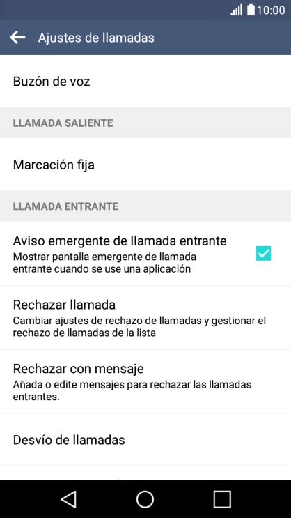 Pulsa Buzón de voz.