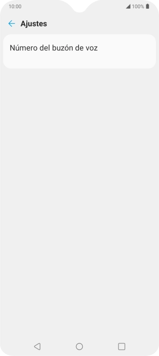 Pulsa Número del buzón de voz.