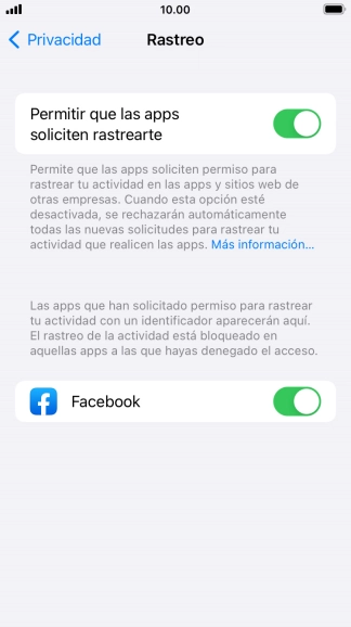 Pulsa el indicador junto a 
