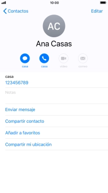 Pulsa la tecla de inicio para terminar y regresar a la pantalla de inicio.