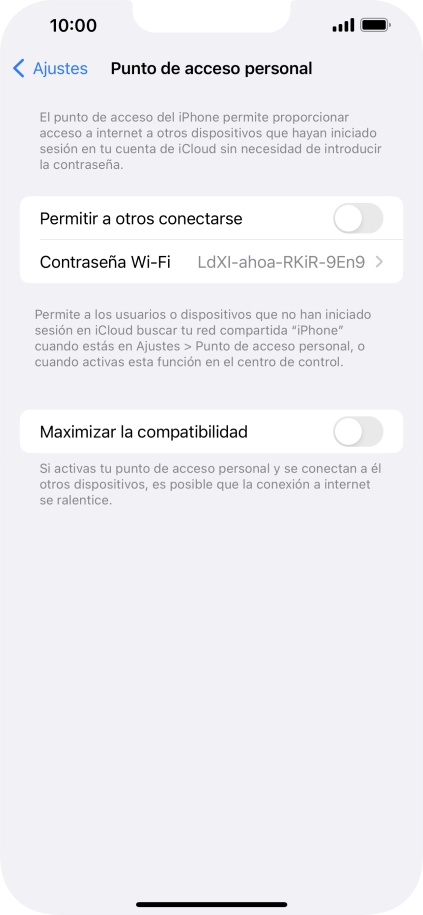 Pulsa Contraseña Wi-Fi e introduce una contraseña. Pulsa Contraseña Wi-Fi e introduce una contraseña.