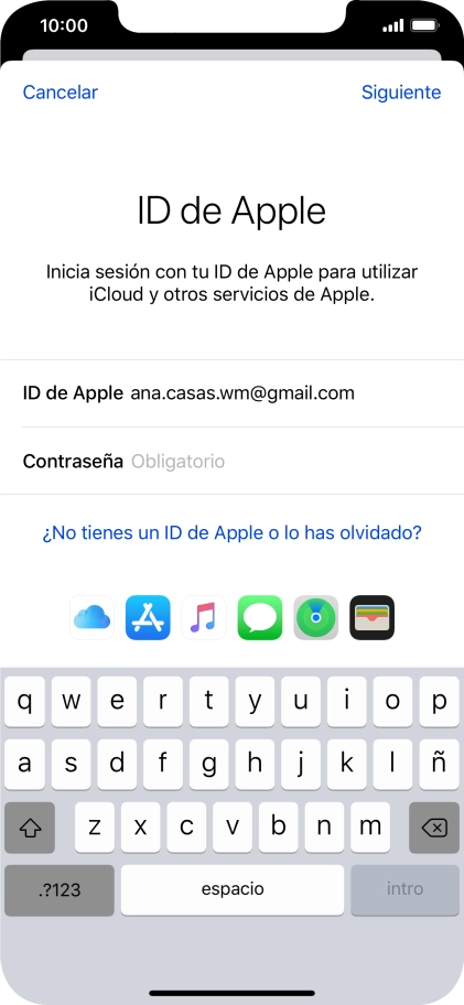 Pulsa en el campo junto a 