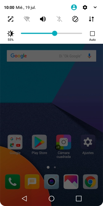 Pulsa el icono de modo de sonido las veces que sean necesarias para activar o desactivar el modo silencioso.