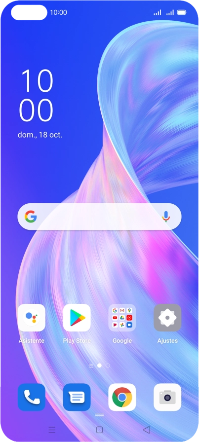 Desliza dos dedos hacia abajo desde la parte superior de la pantalla.