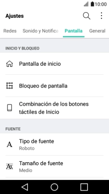 Pulsa Bloqueo de pantalla.