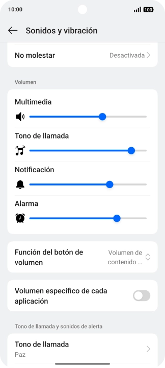 Pulsa Tono de llamada.