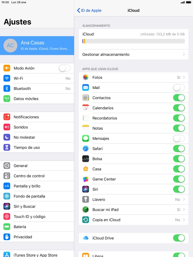Pulsa el indicador junto a 