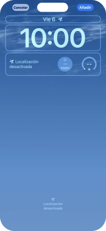 Si deseas personalizar la vista de la fecha en la pantalla de bloqueo, pulsa el widget de la fecha y sigue las indicaciones de la pantalla para seleccionar la vista de widgets deseada.