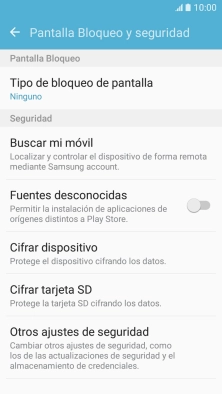 Pulsa Otros ajustes de seguridad. Pulsa Otros ajustes de seguridad.