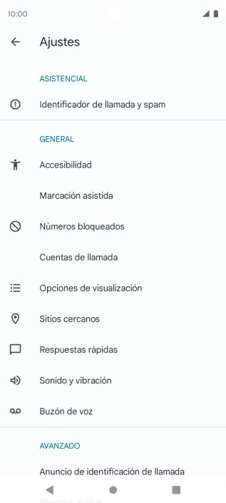 Pulsa Cuentas de llamada.