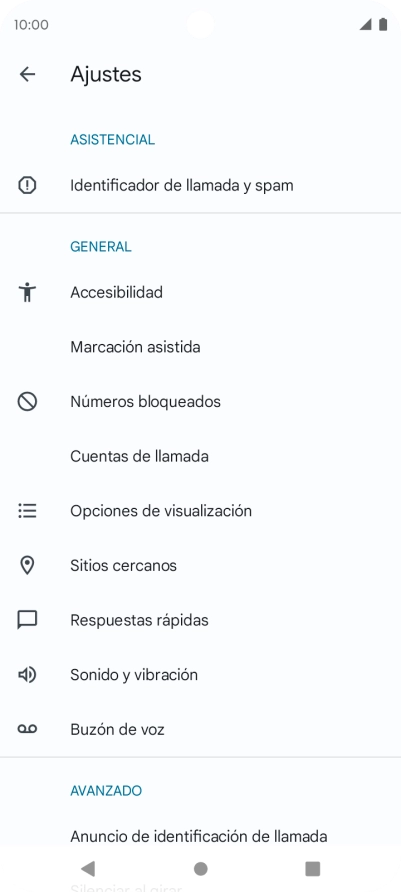 Pulsa Cuentas de llamada.