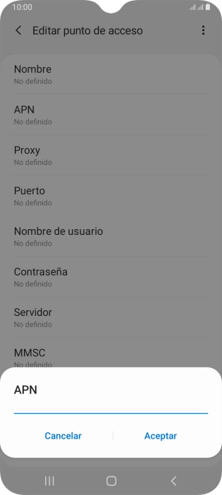 Introduce airtelwap.es y pulsa Aceptar.