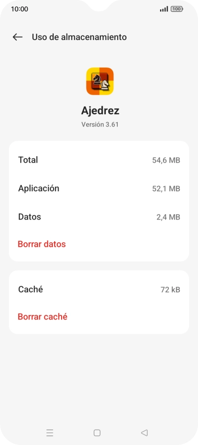 Pulsa Borrar caché.