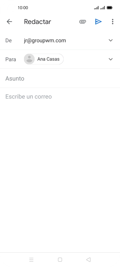 Pulsa Asunto e introduce el asunto deseado.