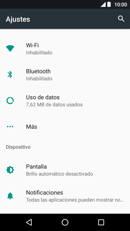 Pulsa Uso de datos.