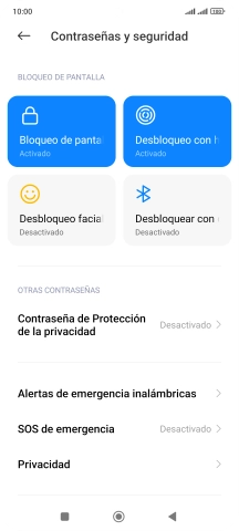 Pulsa Bloqueo de pantalla.