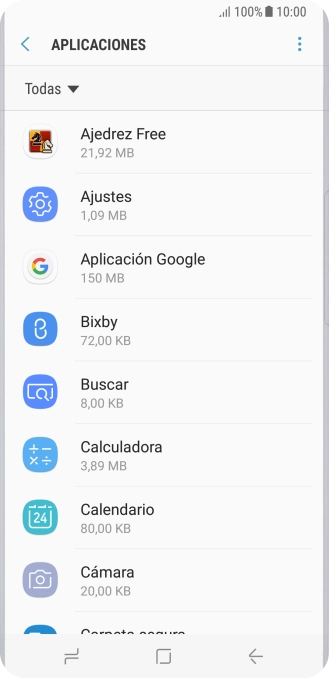 Pulsa la app deseada.